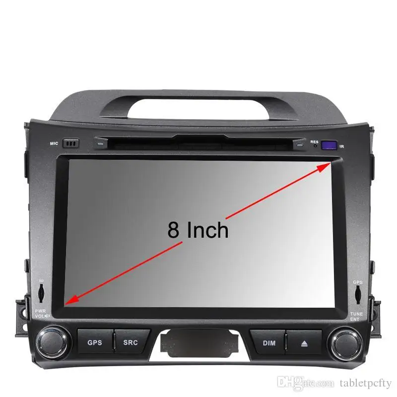 Top 8" Car DVD player with GPS(opt),audio Radio stereo,USB/SD,BT/TV,car multimedia for KIA sportage R 2010 2011 2012 2013 2014 2015 11