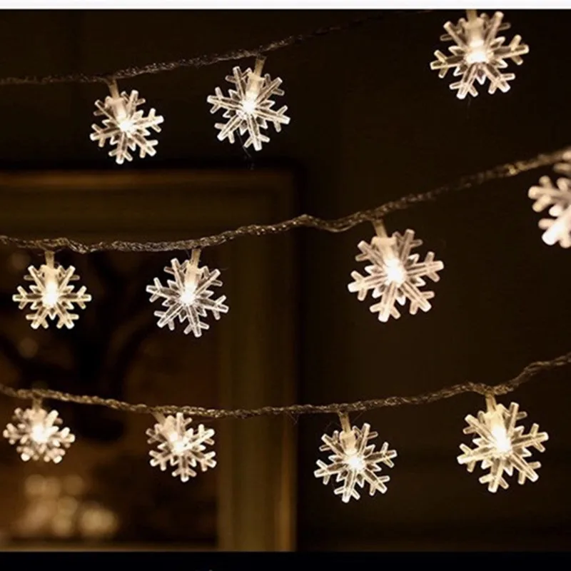 

Christmas Decorations for Home 3M 20 Led Snowflake String Lights Pendant Garlands Ornaments Christmas Decor New Year DIY Crafts