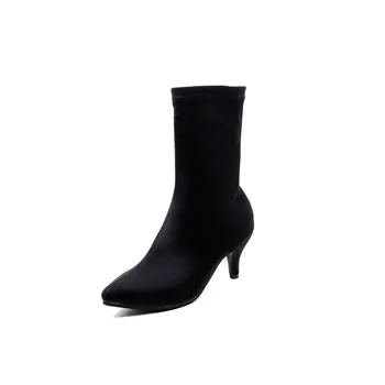 

Wind to 18 years in the new street snap point of fine with high heels size code 33 - barrel female boots tide of 48, 1889