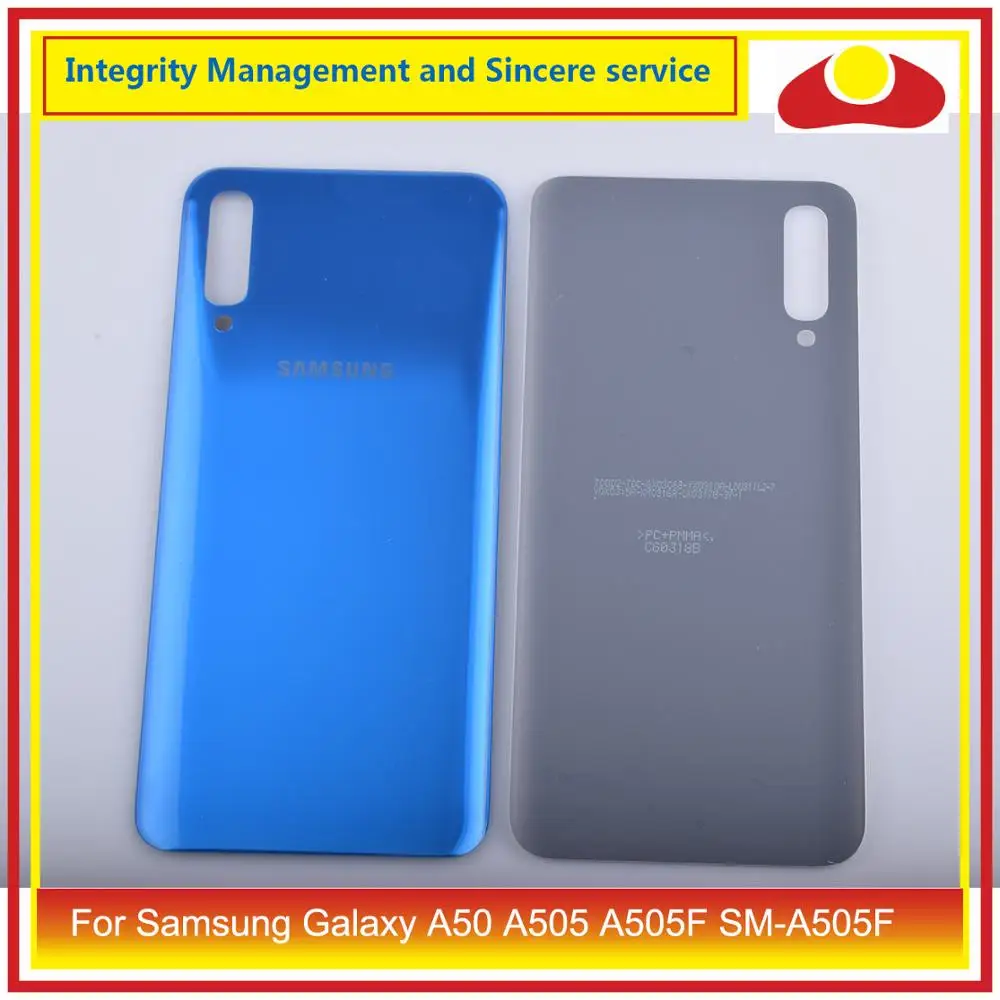 10 шт./лот для samsung Galaxy A50 A505 A505F SM-A505F Корпус Батарея двери заднее стекло крышка чехол корпуса шасси A50