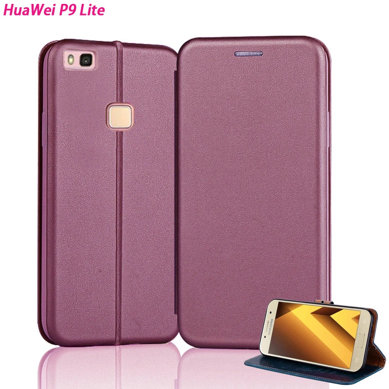 

YonLinTan leather case For HuaWei P9 Lite P9Lite Flip 5.2" coque cover phone back on wallet book Card Magnetic cases 360 cute