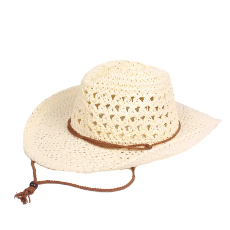 1 шт., модная ковбойская соломенная шляпа в западном стиле с широкими полями, Панама, пастушка, летняя пляжная кепка от солнца для мужчин и женщин