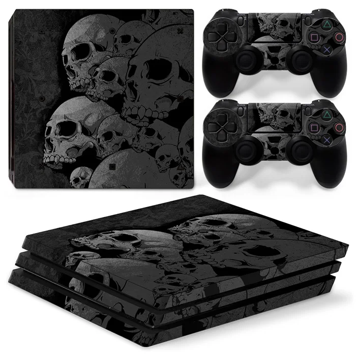 

Super New Version Skull Design Decal Cover Skin Sticker for playstation4 pro for PS4 Pro Console Controller