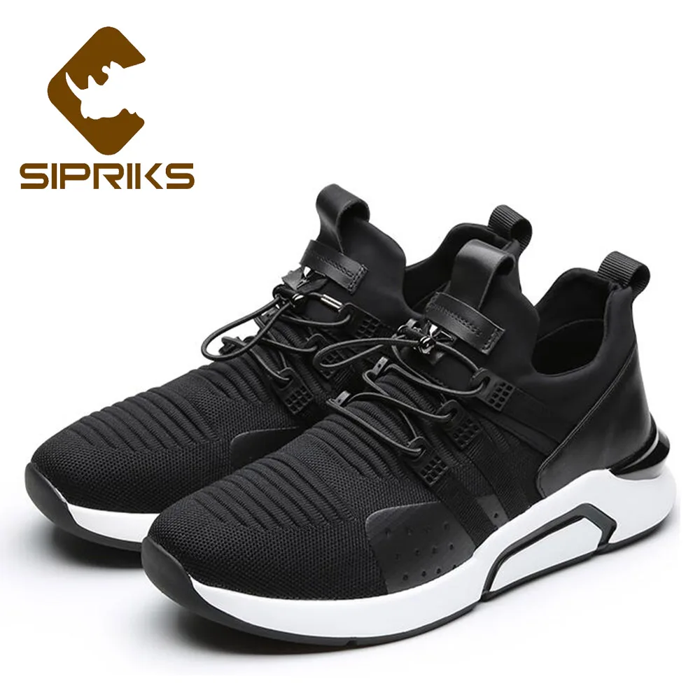 Sipriks Mens Casual Shoes Slip On Elastic Band Men Breathable Autumn Summer Mesh Shoes Lightweight Sneakers Breathable Slip-On