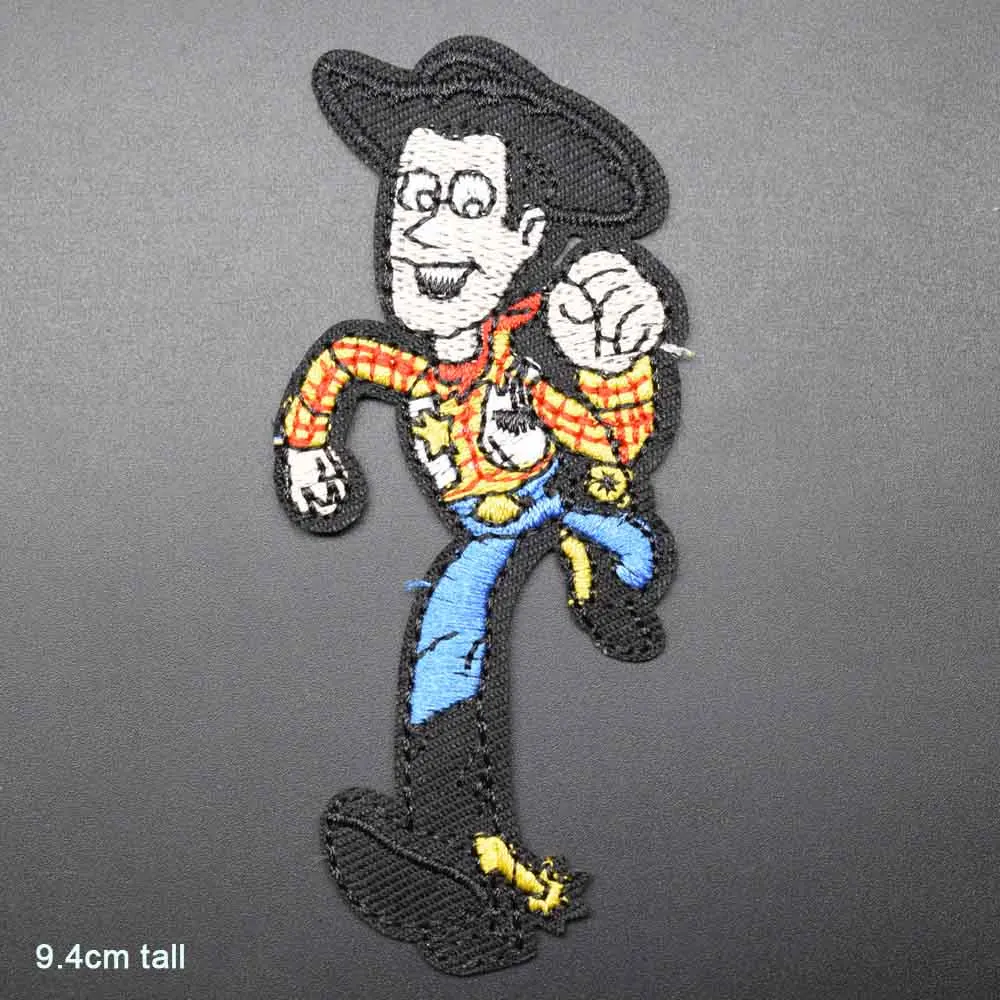 История игрушек мультфильма Sherif Woody Iron на вышитой одежде нашивки для одежды наклейки одежда аксессуары - Цвет: Черный никель