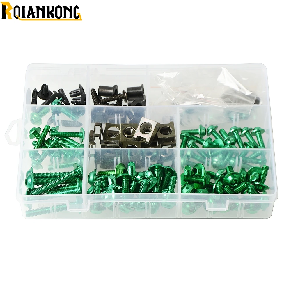 

Universal Motorcycle Fairing Body Bolts Spire Screw Nut for KAWASAKI KX65 KX80/85 KX125 KX125 KX250F KX450F KLX450R KLX150S