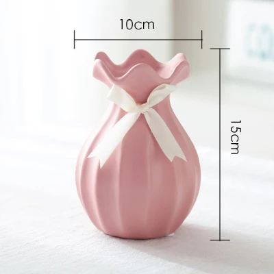Керамическая ваза современная модная керамическая ваза для цветов креативный подарок Кабинет Настольная ваза для цветов для дома свадебное украшение - Цвет: A2 pink