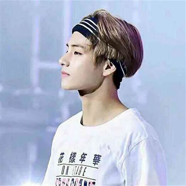 bts v kim tae hyung three han edition leisure knitting striped hair