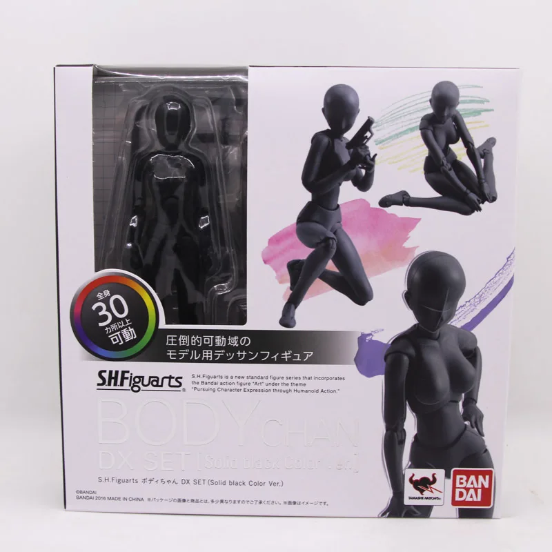 SHFiguarts BODY KUN BODY CHAN, современные манекены, фигурка, рисунок, эскиз, модель с подставкой для камеры, линии, Канцелярский набор - Цвет: CHAN-black