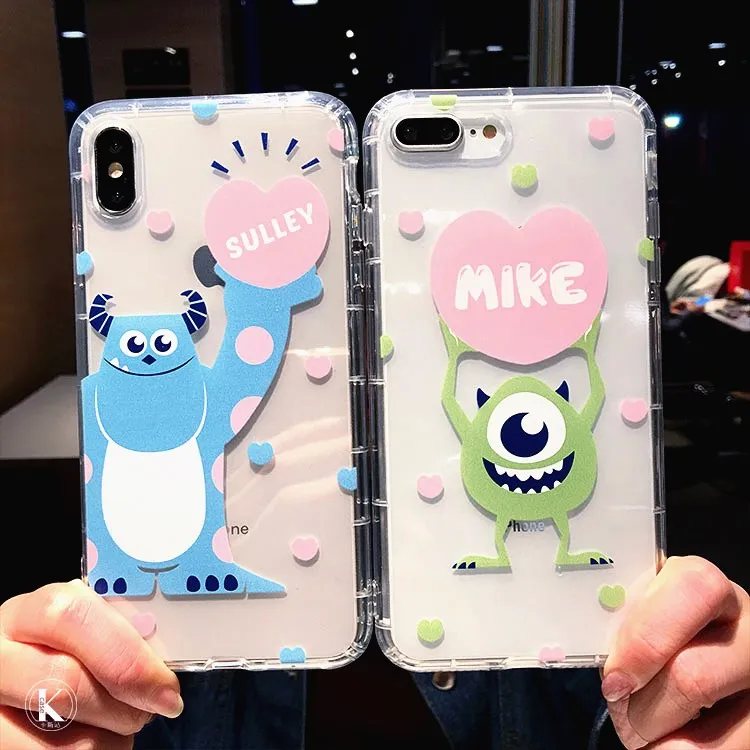 

Cute Monsters Toy Story Mike Sulley Cartoon Clear Soft Cover Case For iPhone XS Max XR X 6 6S 7 8 Plus Phone Cases Coque Fundas