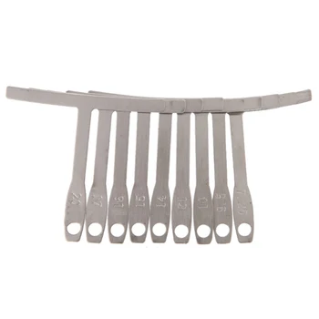 

9Pcs/Set Understring Radius Gauge Metal For Guitar And Bass Setup Luthier Tools