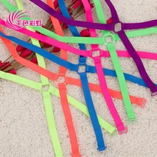 1cm Neon candy solid color elastic shoulder bra strap back cross slip-resistant underwear bra with /Fashion bra strap