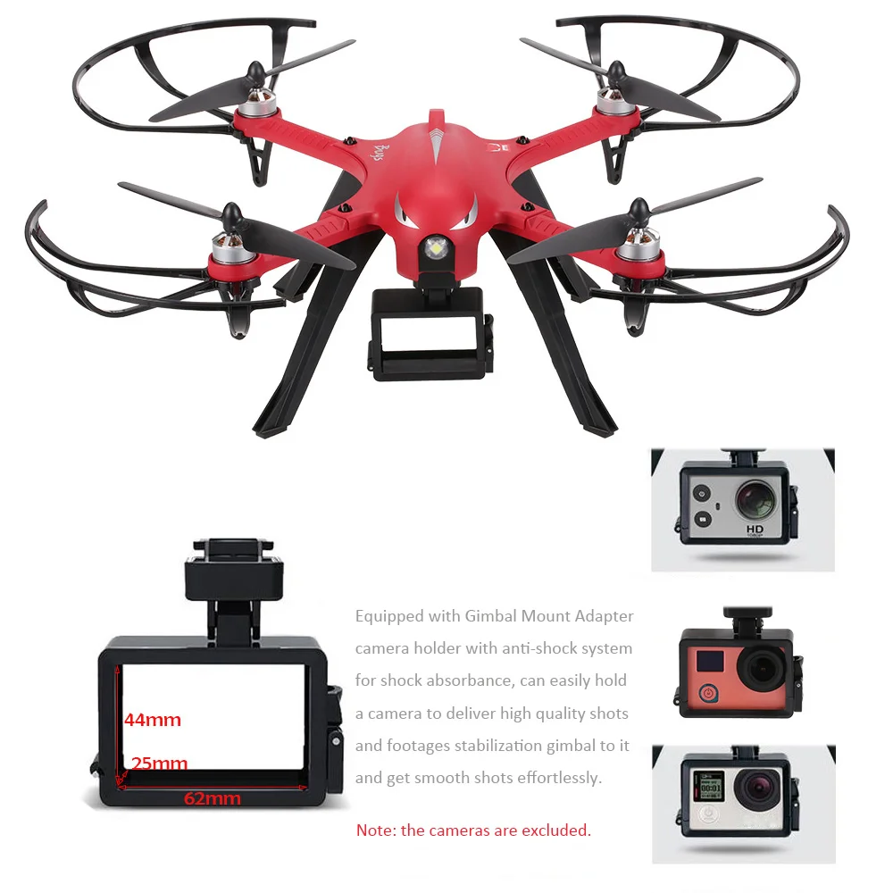 MJX Bugs 3 2.4G 6Axis Gyro Brushless Motor Independent ESC Drone Support for C4000 Gopro 34 XiaoYi Action Camera RC Quad Dron (13)