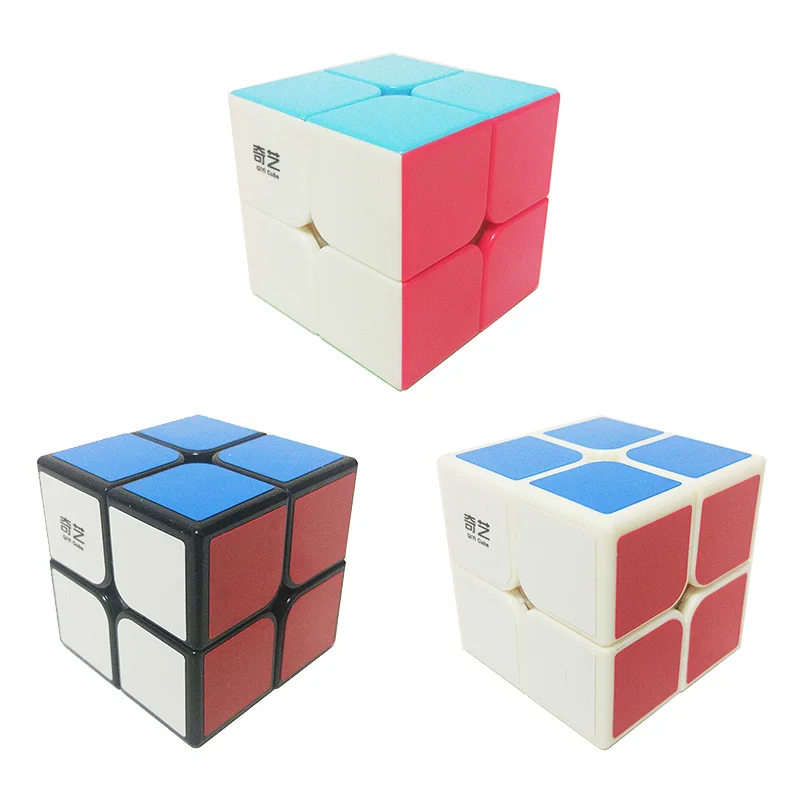 QiYi Rubbik волшебный куб 2x2x2 3x3x3 4x4x4 5x5x5 6x6x6 7x7x7 стикер Cubo Magico скорость игра-головоломка кубические игрушки для детей начинающих - Цвет: 2 solid white black