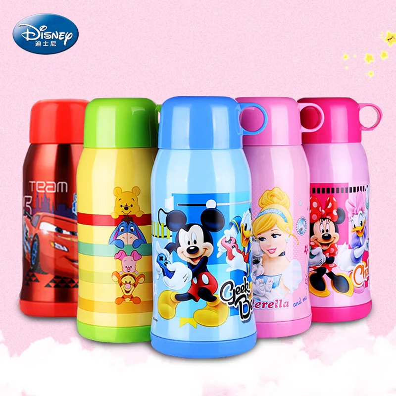 

Disney cute cartoon animation 2018 new stainless steel safety cup mug with playful airpots creative personality double cover cup