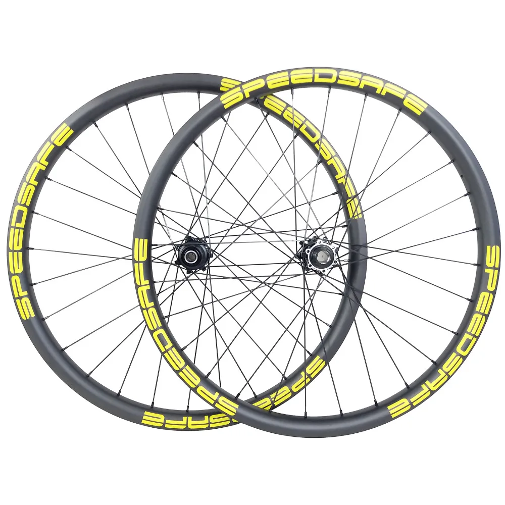 

650B ENDURO 40mm asymmetric tubeless carbon wheels 6 pawls 60T 30mm deep 110X15 148X12 UD 3K 12K 10s 11s 12s MTB BOOST wheelset
