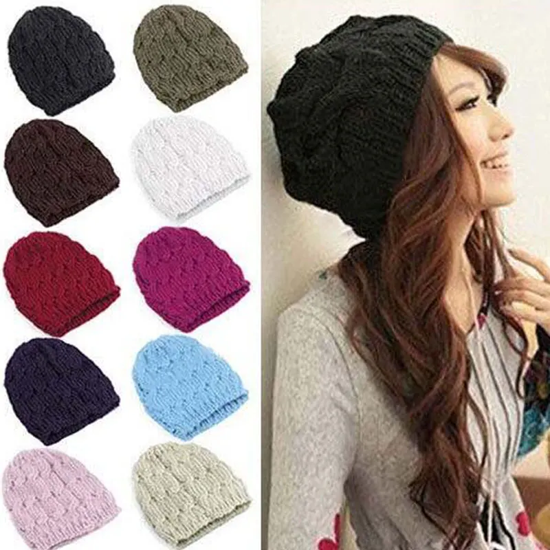 

2017 Fashion Autumn woman warm Pineapple hats wool hand Knit Hat BeaniesToucas Bonnet Hats Crochet Ski Cap Skullies Gorros