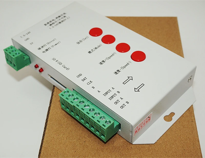 

2017 best price T1000S Controller with SD Card DC5~24V WS2801 WS2811 WS2812B LPD6803 LPD8806 LED 2048 Pixels RGB Controller