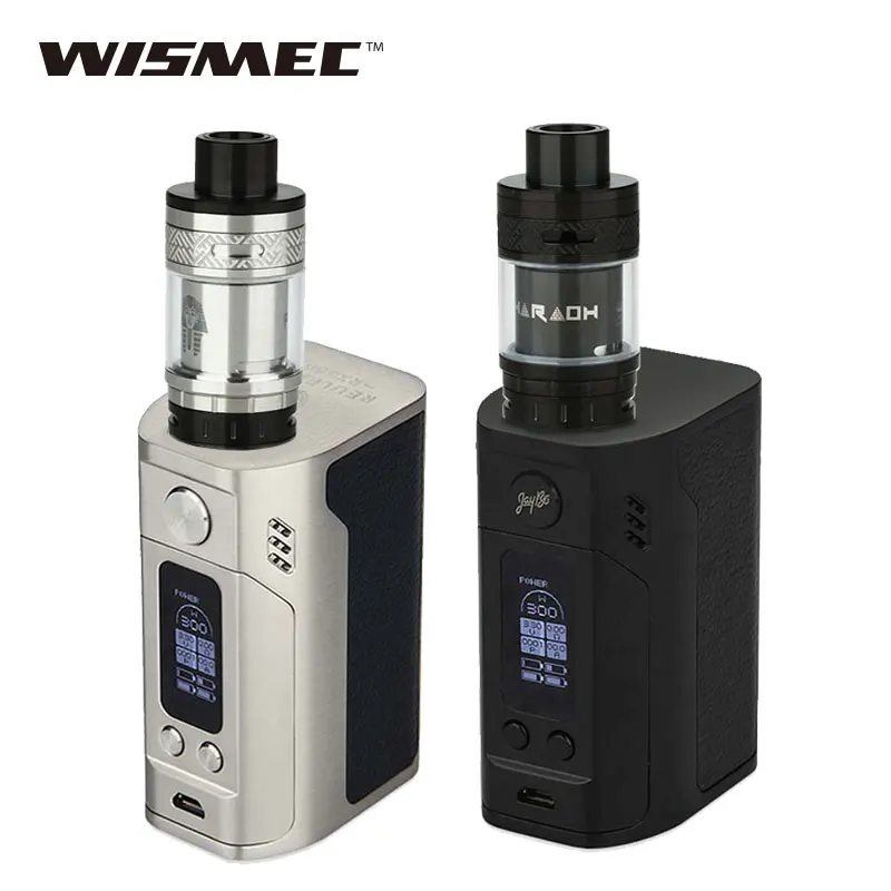 100% Original 300W WISMEC RX300 TC Mod with 4.6ml Digiflavor Pharaoh RTA Tank E-cig Kit Dense Smok Without 18650 Battery original wismec rx2 3 mod augvape merlin mini tank 2ml rta atomizer vaping 200w rx23 tc box mod e cig vaping vs smok alien kit