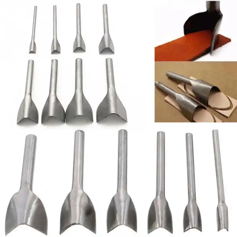 V-Shape Leather Cutter Punch 45mm Strap End Punch Tool for DIY Craft
