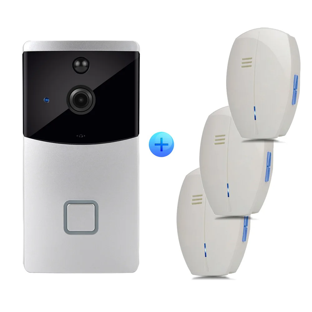 CUSAM Wireless Intercom Video Doorbell Wifi Smart 720P HD Camera Door Phone Bell Two Way Audio Night Vision Motion Sensor wireless video intercom system Door Intercom Systems