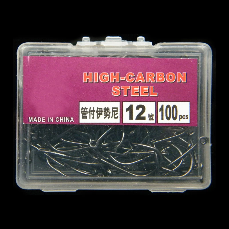 2017 Hot 100pcs Fishing Hook Bait Barb Fishhook Lure Tackle With Box Size 4/6/8/10/12 Best Seller FH69