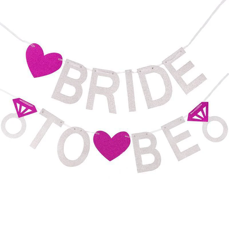 To Be Bride курица сделать блеск полотняные флаги-гирлянды вечерние свадебные Декор