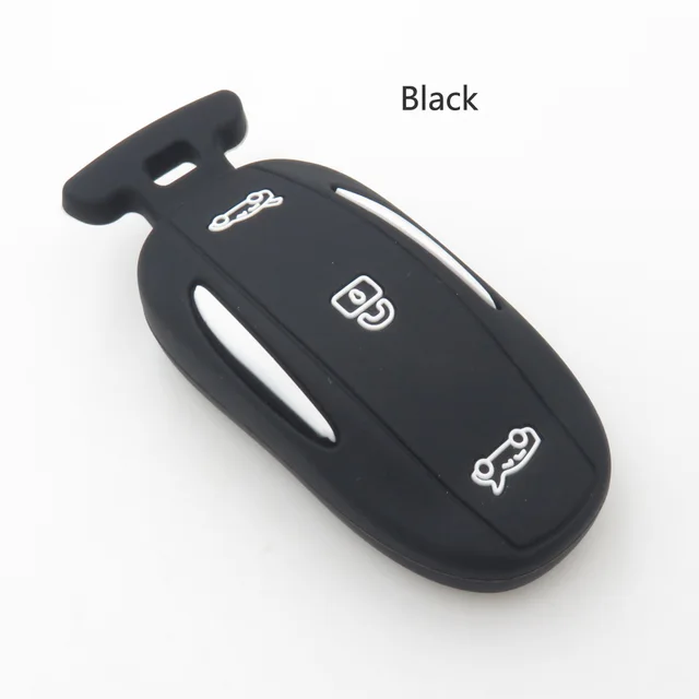 Xinyuexin Silicone Car Key Cover Fob Case For Tesla Model X 75d 90d 100d Remote Key Case Car Styling 3buttons Suv Car