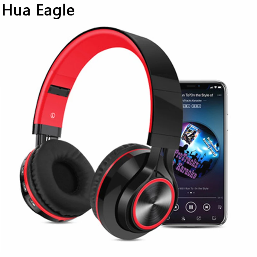 

Hua Eagle new TD11 Wireless Headphones Bluetooth Earphones Foldable Stereo running Sport headset With Microphone Support TF Card