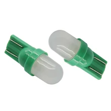 100 шт. зеленый цвет AC DC 6,3 V T10 W5W 194 Супер из белого матового материала Светодиодная лампа для пинбольного автомата лампы