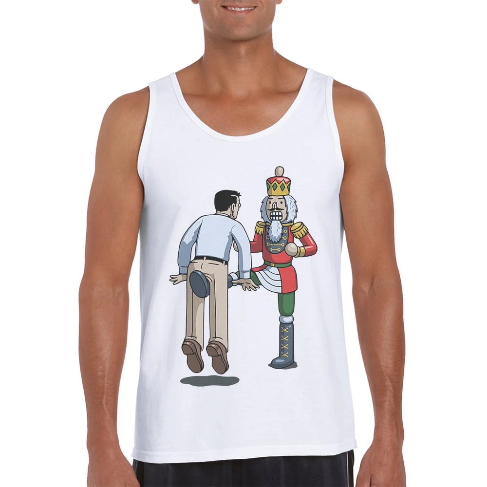 2019 Hot Sale Funny Sleeveless Vest Fitness Clothing Men Basic Cotton