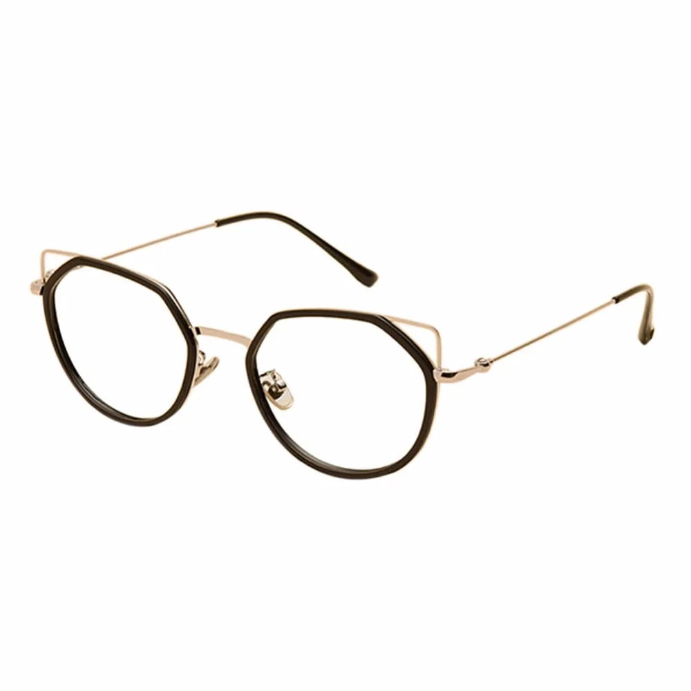 Cat Ear Irregular Glasses Metal Frame Women Nearsighted Eyeglasses