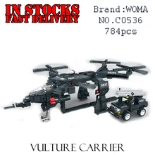 

WOMA SWAT C0536 SWAT Team of the Vulture Aircraft 784PCS Building Blocks Bricks enlighten toys for children gifts brinquedos