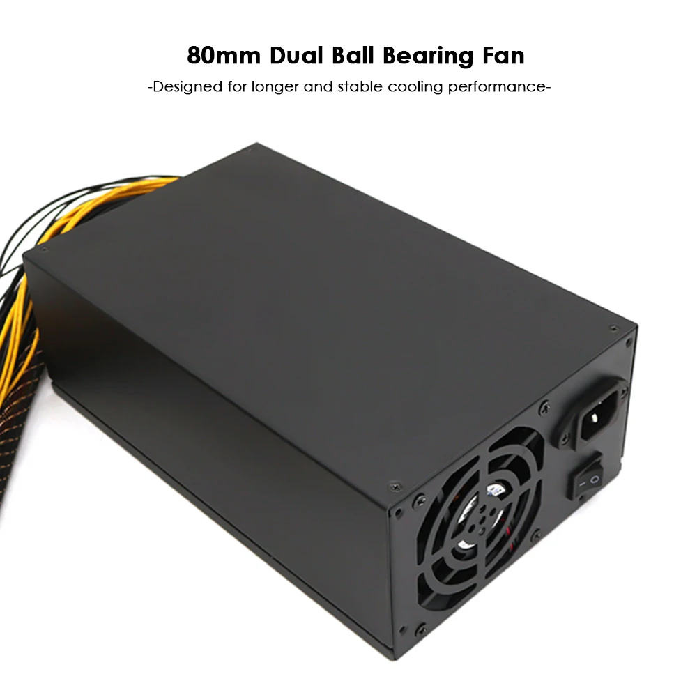 2200W 180-260V Switching Power Supply 90% High Efficiency for Ethereum S9 S7 L3 Rig Mining high-end graphics card motherboard PC