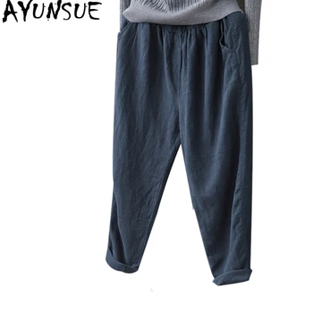 

AYUNSUE Harem Pants Linen Pants Women Summer 2020 Casual Plus Size 4XL Korean Fashion Pantalon Femme Broeken Woman Ropa KJ056