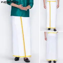 INCERUN/мужская белая мусульманская юбка в этническом стиле, мусульманская одежда в стиле ретро, церковная, средняя Восточная одежда для