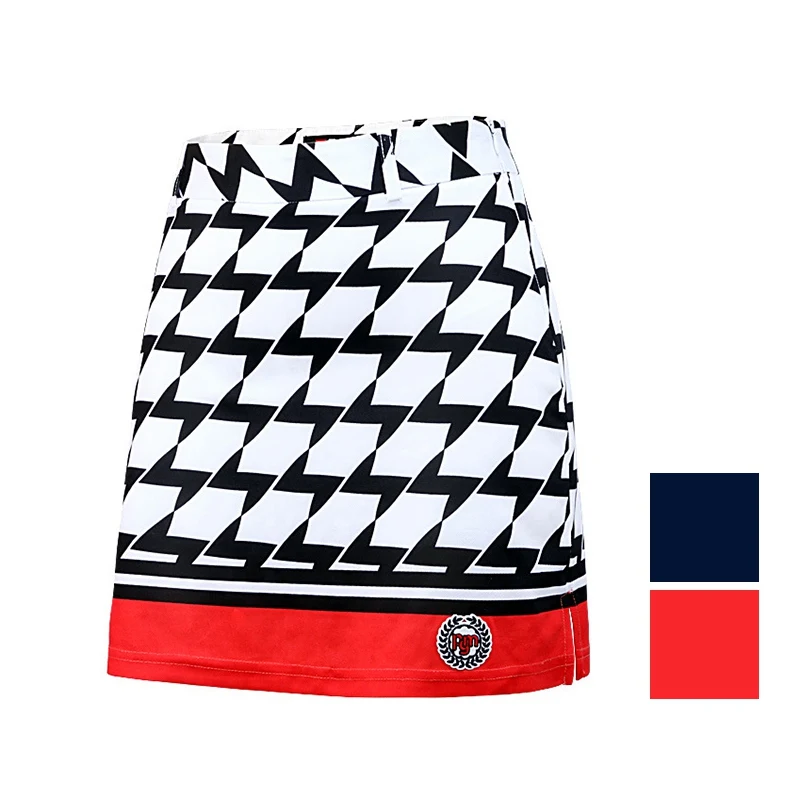 PGM Golf Skirt for Women Patchwork Nylon Summer Breathable Ladies Golf Clothing Tennis Sports Skirts Women Golf Wear Skirt
