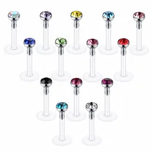 14 шт./партия, пирсинг для пирсинга губ Bioplast, пирсинг губ s Labret, Козелок Уха, шпильки, пирсинг губ, пирсинг для тела, ювелирные изделия