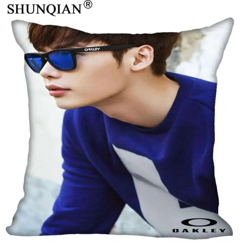 

New Arrival lee jong suk Square Pillowcases zipper Custom Pillow Case Custom your image gift One Side