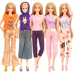 30 товаров/комплект = 10 брюки + 10 пальто + 10 обувь для Барби Куклы Аксессуары для девочки Лучший подарок новые модная одежда для кукол