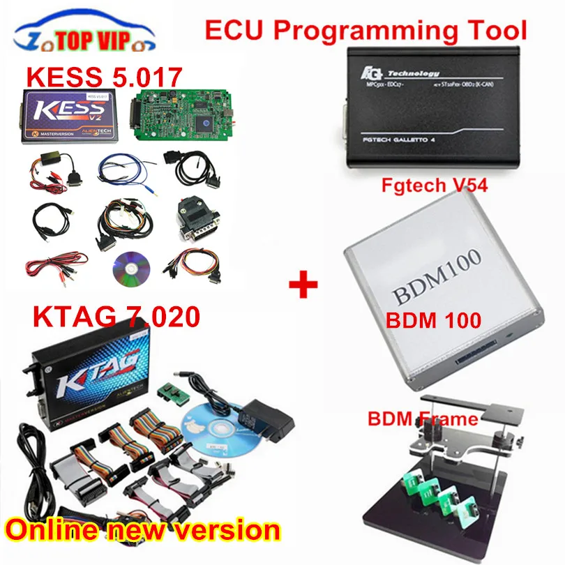 Полный комплект! Новейший HW V4.036 KESS V2 мастер ECU чип тюнинг инструмент+ KTAG V2.13+ Galletto V54+ BDM Рамка+ BDM 100 Чип Тюнинг Комплект