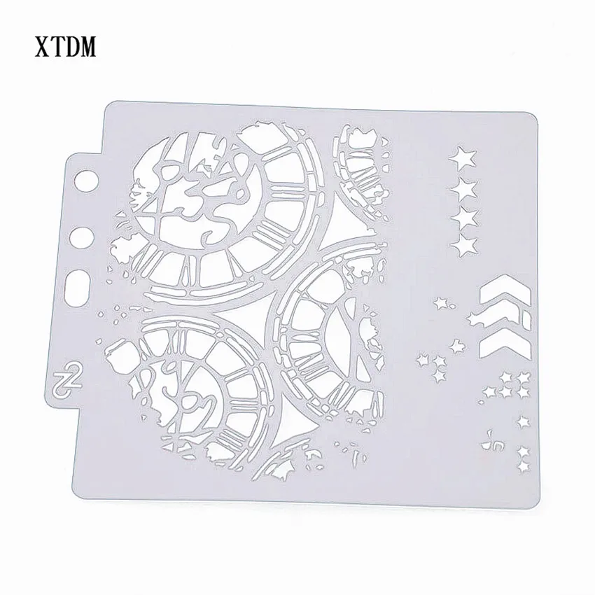 

Gear plastic mold shield DIY cake scrapbook stencils hollow Embellishments printing lace ruler Valentine's Day