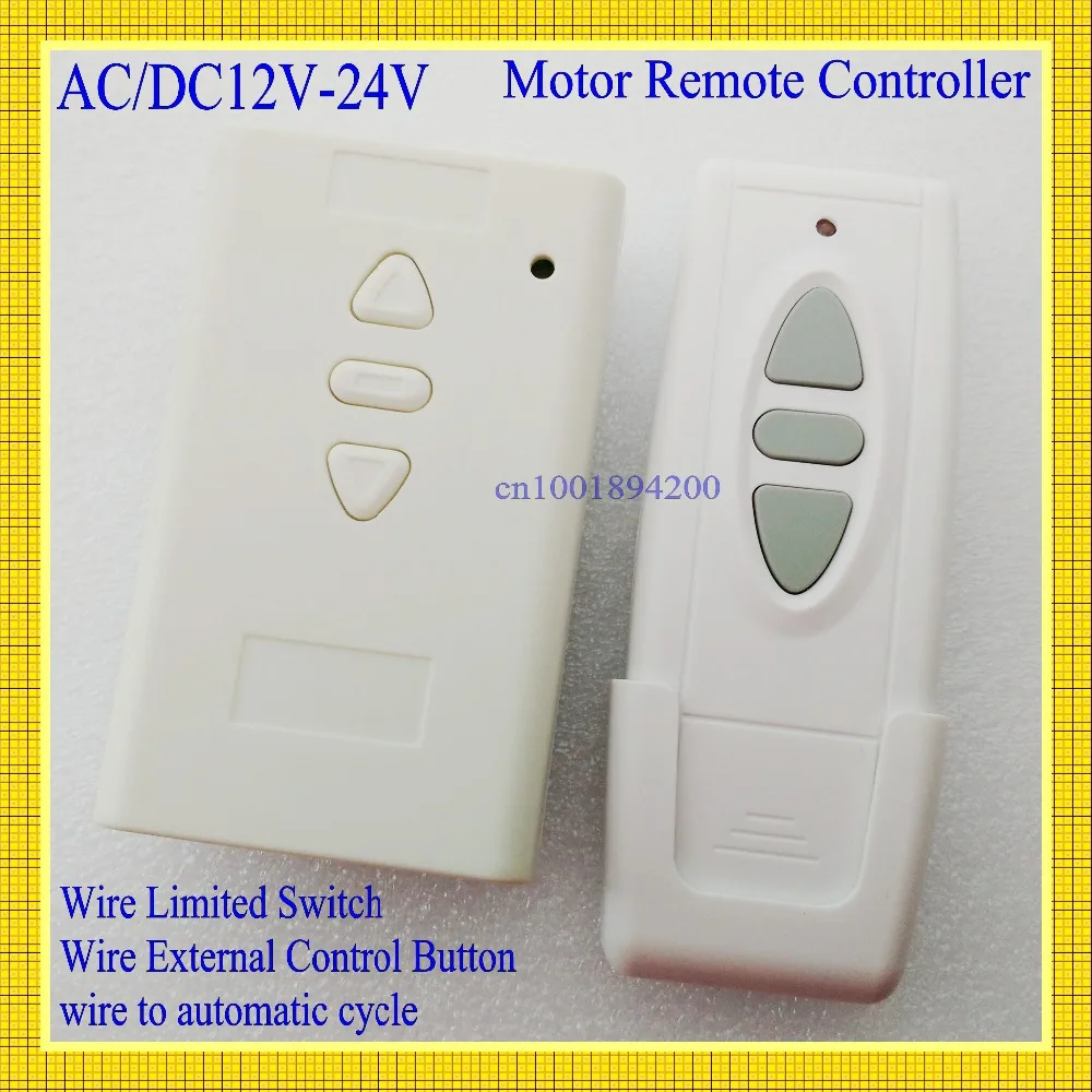 AC DC Motor Remote Switch Controller 12V 24V 36V Motor Forwards Reverse Up  Down Wall Transmitter Manual Button Limit Switch