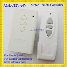 AC DC Motor Remote Switch Controller 12V 24V 36V Motor Forwards Reverse Up Down Wall Transmitter Manual Button Limit Switch