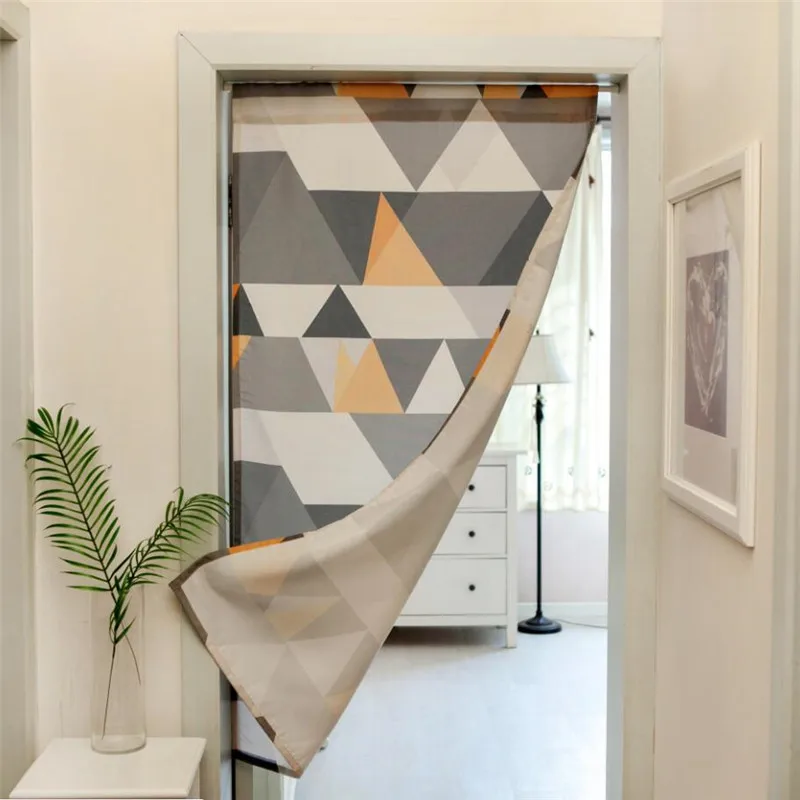 

Gray Linen Cotton Blackout Decorative Door Curtains for Kitchen Fengshui Door Curtains for WC Coffee Curtains