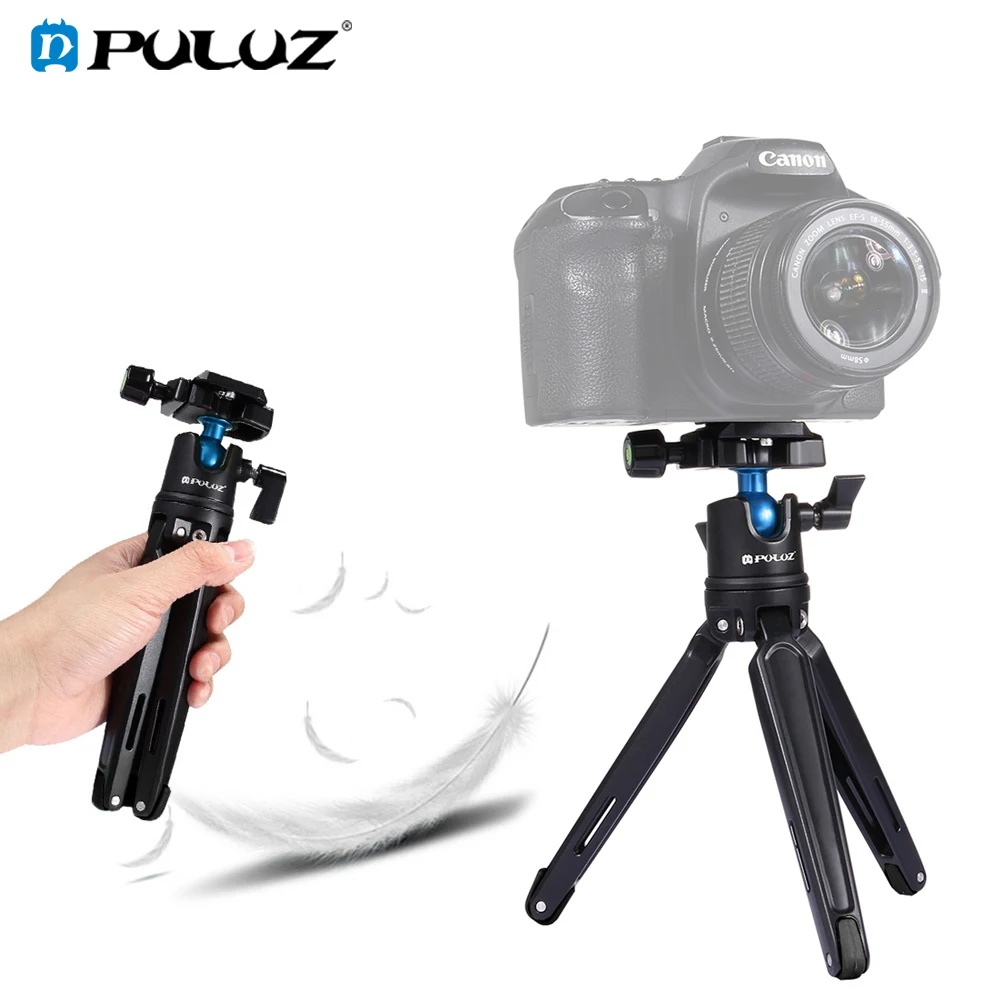 PULUZ карманный мини металлический Настольный Штатив с шаровой головкой 360