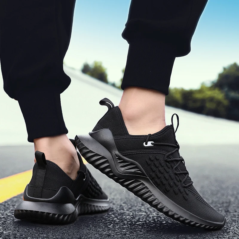 Уличные кроссовки для мужчин легкие дышащие кроссовки мужские модные эластичные удобные повседневные туфли спортивные беговые кроссовки