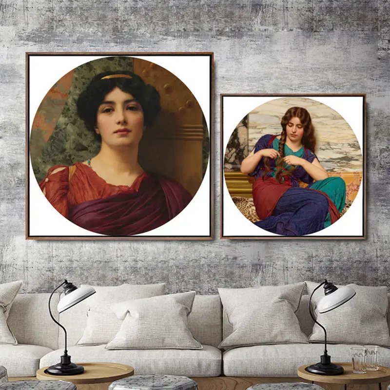 

Print Picture Home Wall John William Godward Women Painting Poster Nordic Style Modular Canvas Fresh Artwork Living Room Decor
