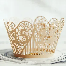 Желтое кружевное украшение в виде сердечек обертки для кексов бумажные кексы чашки торт вечерние бумага для выпечки