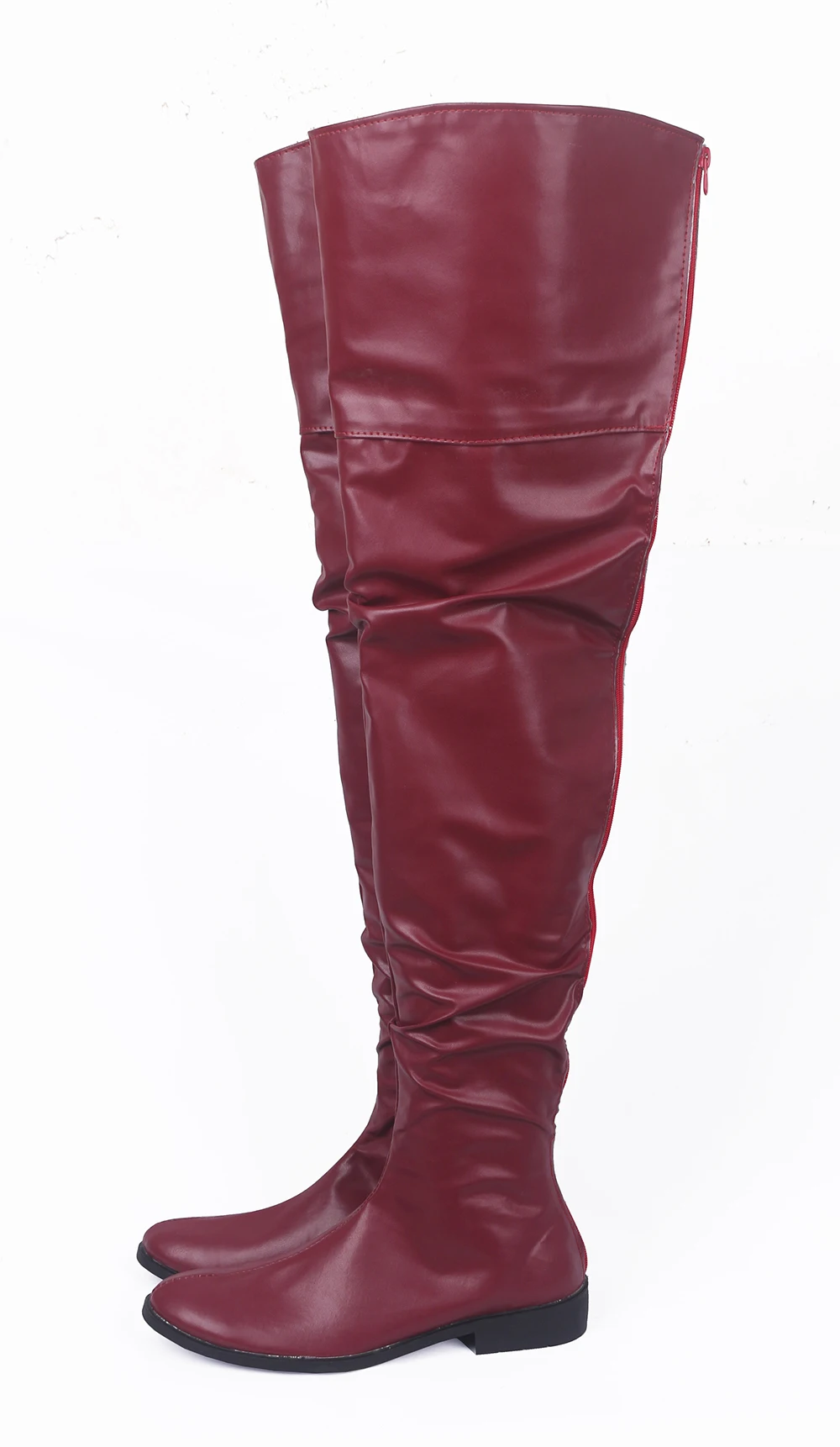 Zardoz Zed Cosplay Red Long Boots Shoes (5)
